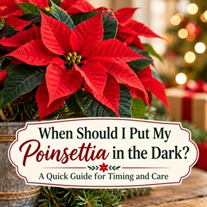 Learn how to encourage your poinsettia to turn red for Christmas with the right light and darkness schedule! Discover when to start covering your poinsettia, how long it needs darkness each night, and how to care for it during the process. Save this easy poinsettia care guide for the holiday season.