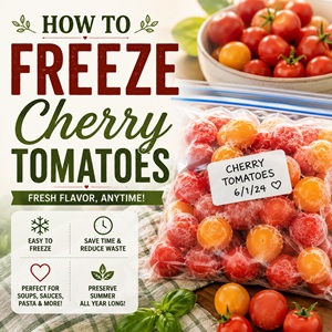 Freeze Cherry Tomatoes Without Blanching in Just Minutes