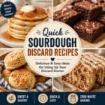 Wondering what to make with extra starter? Try easy sourdough discard recipes including flat bread, pizza crust, tortillas, pancakes, waffles, cake, muffins, cookies, and biscotti. Perfect for everyday baking and family meals.