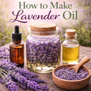 Learn how to make lavender oil at home with this simple step-by-step guide. Perfect for beginners and a beautiful way to use fresh or dried lavender. Great for skincare, relaxation, tea party ideas, brunch inspiration, and natural living.