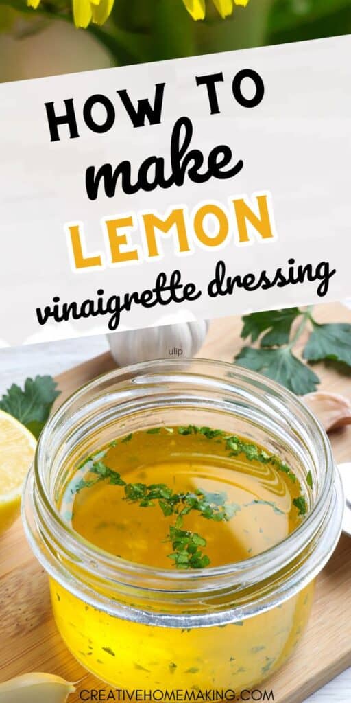 Elevate your salad game with this tangy and bright Lemon Vinaigrette Dressing Recipe. Made with simple ingredients, it's a versatile dressing that's sure to become a staple in your kitchen.