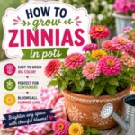 Learn how to grow colorful zinnias in containers with these easy tips for watering, sunlight, and care. Perfect for container gardening, cottage garden flowers, and creating a beautiful cut flower garden all summer long.