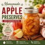 Learn how to make homemade apple preserves with fresh apples, powdered pectin, sugar, and warm spices. This sweet and spiced canning recipe is perfect for preserving the flavors of fall and stocking your pantry.