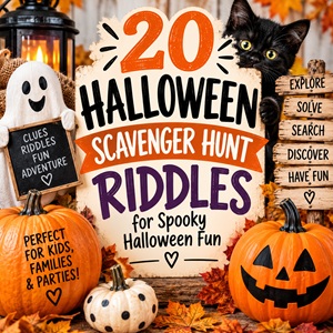 Halloween Scavenger Hunt Riddles for Kids