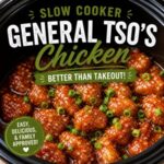This easy general tso chicken crockpot recipe is sweet, savory, and perfect for busy nights. One of the best crockpot Asian recipes that’s simple to make and full of flavor.