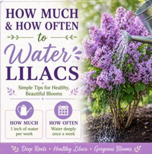Learn how much and how often to water lilacs for healthy roots and beautiful blooms. Easy lilac care tips for new shrubs, established bushes, and dry summer weather.