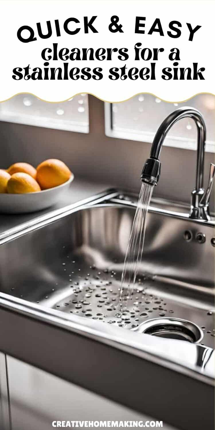 Cleaning a stainless steel sink with natural and effective cleaners.