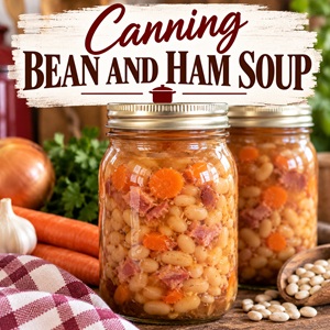 Make a hearty homemade bean and ham soup to stock your pantry with a comforting meal that's ready when you need it. This old-fashioned canning recipe is a delicious way to preserve homemade soup for easy meals later.