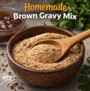 Stop buying gravy packets and make your own homemade beef gravy mix. Easy pantry staple for mashed potatoes, roasts, and comfort food meals.