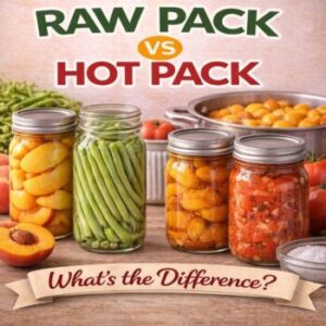 Confused about raw pack vs hot pack canning? Learn the key differences, when to use each method, and how to get the best results every time. Perfect for beginner canners!