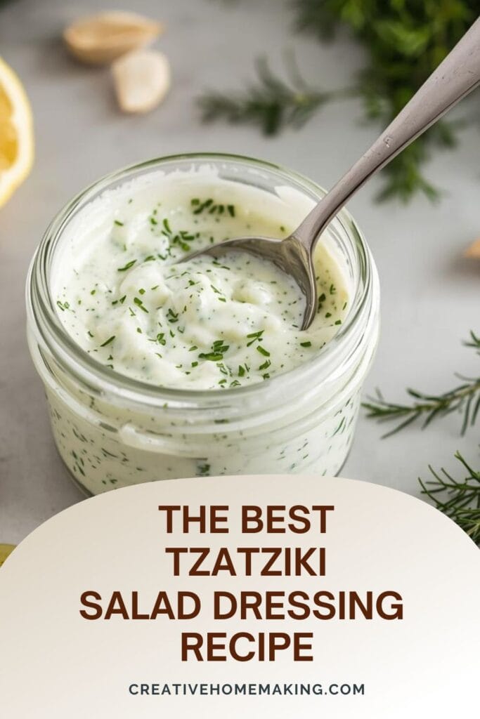 Best homemade tzatziki salad dressing with fresh herbs