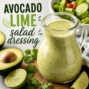 This creamy avocado lime salad dressing is fresh, tangy, and perfect for summer salads, BBQs, cookouts, and backyard picnics! Skip bottled dressing and make this homemade favorite to drizzle over taco salads, grilled chicken salads, pasta salads, and garden greens. Love homemade dressings? Try popular summer favorites like ranch dressing, cilantro lime dressing, honey mustard, balsamic vinaigrette, and creamy cucumber dressing too!