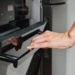 Natural cleaning method for glass oven door