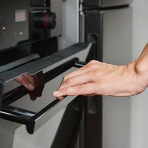 Natural cleaning method for glass oven door