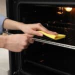 Sparkling clean oven racks after quick cleaning