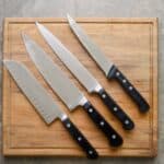 Illustration of the best practices for cleaning and caring for kitchen knives