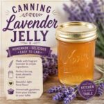 Turn fresh lavender into a delicious homemade jelly with this easy canning recipe. A wonderful addition to charcuterie boards, pastries, and afternoon tea. Celebrate From Scratch Living, Simple Homemade Living, and the joy of preserving herbs at home.