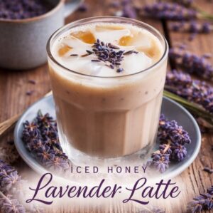 This lavender honey iced latte is the perfect summer drink for tea parties, brunch, and pretty brunch ideas. Light, floral, and easy to make at home.