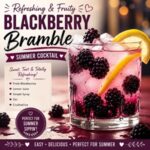 Looking for a refreshing summer cocktail recipe? This easy blackberry bramble drink is bright, fruity, and made with fresh blackberries, lemon juice, and gin for the perfect sweet-tart flavor. Great for summer food boards, backyard gatherings, brunch drinks, and easy homemade cocktails.