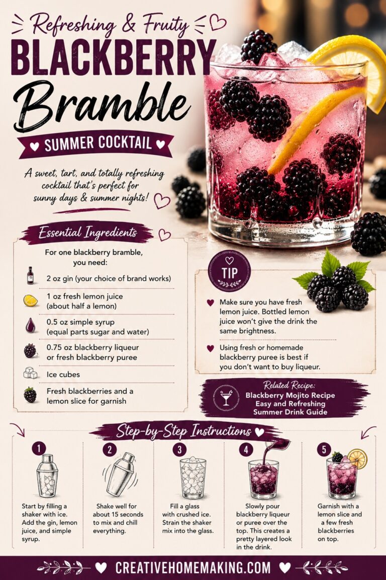 Easy Blackberry Bramble Cocktail Recipe - Creative Homemaking