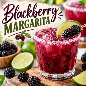 Fresh Blackberry Margarita with Lime