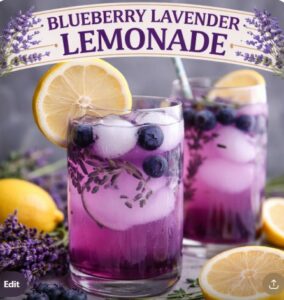 This blueberry lavender lemonade is the perfect summer drink for tea parties, brunch, and pretty brunch ideas. Light, refreshing, and absolutely beautiful!