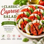 This classic Caprese salad is made with ripe tomatoes, fresh mozzarella, basil, olive oil, and balsamic glaze for a simple yet elegant side dish. Perfect for summer picnics, backyard barbecues, Fourth of July celebrations, Labor Day cookouts, and warm-weather entertaining. Fresh, colorful, and ready in minutes.