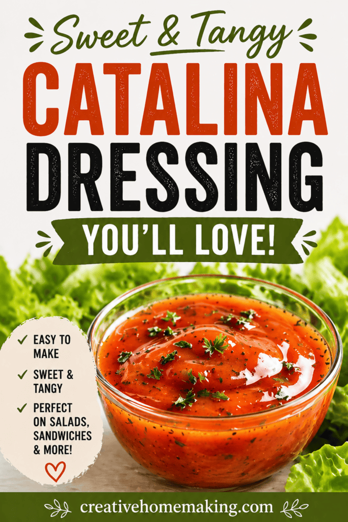 This easy Catalina salad recipe doubles as the perfect homemade dressing! Learn how to make Catalina salad dressing with simple ingredients for a bold, sweet and tangy flavor. A must-try DIY Catalina dressing for everyday meals.