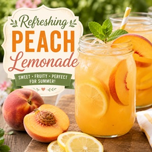 Cool off with this sweet and refreshing homemade peach lemonade recipe! Made with juicy peaches, fresh lemon juice, and simple ingredients, it’s perfect for summer picnics, BBQs, cookouts, pool days, and backyard parties. Love fruity drinks? Try watermelon lemonade, blackberry lemonade, blueberry lavender lemonade, rhubarb lemonade, strawberry lemonade, and mango lemonade too!