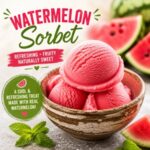 This refreshing watermelon sorbet is the ultimate summer dessert for hot days! Sweet, fruity, and naturally refreshing, it’s perfect for 4th of July parties, a sunny picnic, backyard BBQ, or your next summer cookout. A cool frozen treat everyone will love after grilling or spending the day outside.