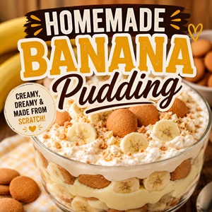 This homemade banana pudding is the perfect example of simple homemade living. Creamy pudding, fresh bananas, and vanilla wafers come together for an old-fashioned dessert made from scratch that the whole family will love.