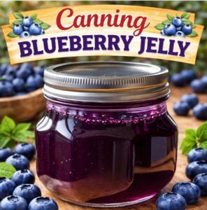 This blueberry jelly canning recipe is perfect for tea party menus, garden party ideas, and a pretty brunch idea. A must-try for blueberry recipes and homemade preserves.