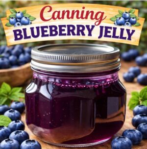 This blueberry jelly canning recipe is perfect for tea party menus, garden party ideas, and a pretty brunch idea. A must-try for blueberry recipes and homemade preserves.