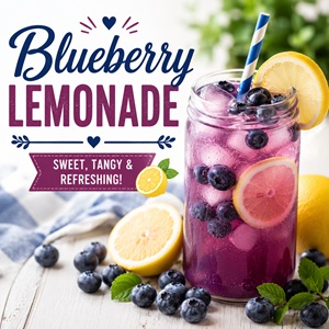 Cool off with this refreshing homemade blueberry lemonade! Made with fresh blueberries, real lemons, and simple pantry ingredients, this easy summer drink is perfect for backyard barbecues, picnics, and hot afternoons. A delicious recipe for summer food, simple homemade living, and from scratch living.