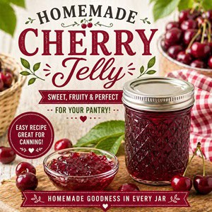 Learn how to make cherry jelly with this simple, beginner-friendly recipe. Sweet, rich, and perfect for your pantry. If you love this, try other fruit jellies like strawberry, grape, and blackberry.