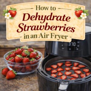 Make dehydrated strawberries in your air fryer with this simple recipe. A healthy, naturally sweet snack that’s perfect for kids and summer treats.