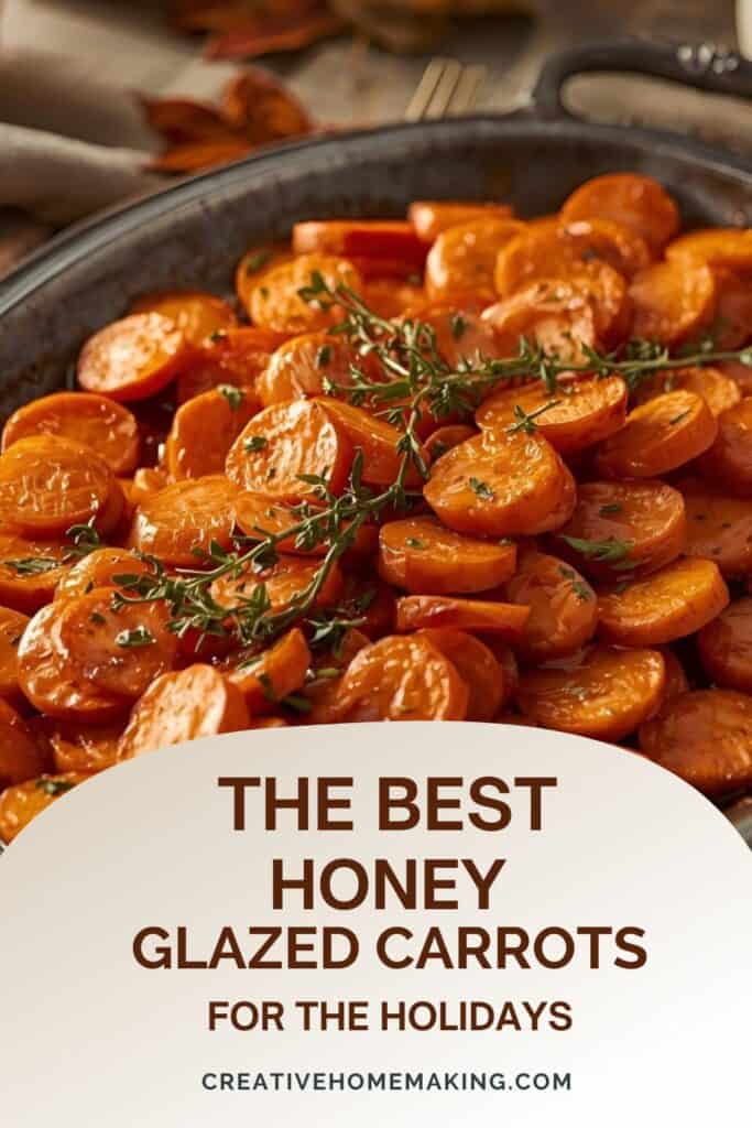 Honey glazed carrots garnished with parsley on a festive Christmas table