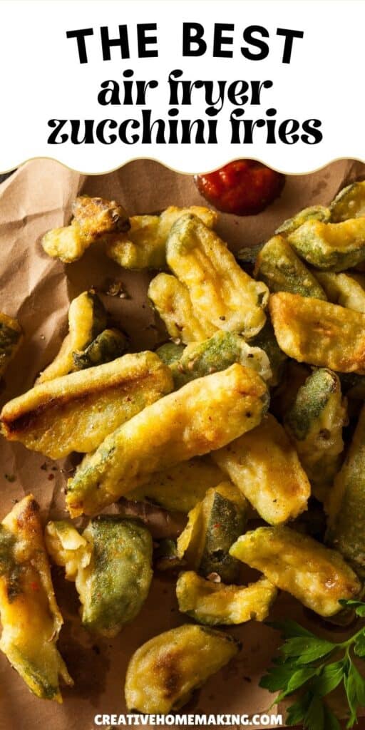Crunchy, golden, and low carb! These air fryer zucchini fries are the perfect side dish or snack for anyone craving something savory and light. Quick to make and full of flavor.