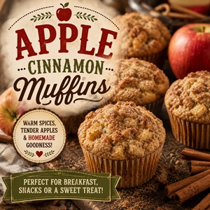 Homemade Apple Cinnamon Muffins