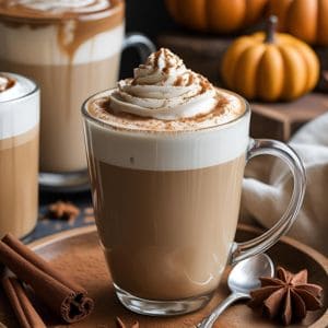 Homemade cinnamon dolce latte in a cozy fall mugHomemade cinnamon dolce latte in a cozy fall mug
