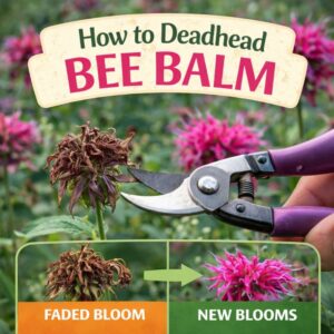 Learn how to deadhead bee balm to encourage more blooms all season. Includes simple bee balm gardening tips, bee garden ideas, and how to grow healthy bee balm plant perennials.