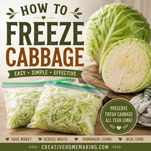 Preserve fresh cabbage with this simple freezing method that's perfect for busy families and home cooks. Whether you're harvesting from the garden or buying in bulk, this guide helps you save money and enjoy cabbage all year long.