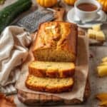 lice of moist pineapple zucchini bread with nuts on a plate