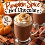 Looking for an easy fall drink recipe? This pumpkin spice hot chocolate is simple to make and perfect for cool autumn afternoons, family movie nights, Halloween gatherings, or Thanksgiving.