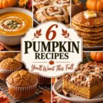 If you love pumpkin season, you'll want to save these recipes! This collection includes Pumpkin Curry Soup, Pumpkin Cinnamon Rolls, Easy Pumpkin Pancakes Made from Scratch, Easy Pumpkin Muffins, Homemade Pumpkin Coffeecake, and The Best Pumpkin Roll. Delicious fall food for cozy days at home.
