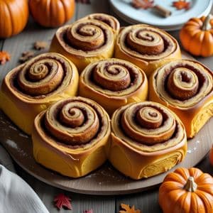 Assortment of pumpkin desserts and fall treats on a table