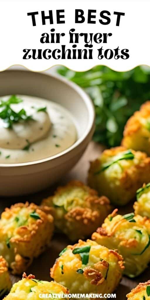 These quick and easy air fryer zucchini tots are perfect for picky eaters! Crispy on the outside and tender inside, they make a fun and nutritious snack or appetizer.