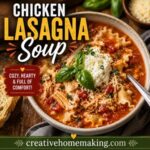 Skip the layers and make lasagna in soup form! This hearty recipe combines tender chicken, lasagna noodles, tomatoes, herbs, Parmesan, and creamy ricotta for a warm and satisfying meal. Perfect for easy family dinners and cozy fall recipes when you want something comforting.