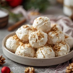 Assorted Christmas cookies and candies on a holiday platter