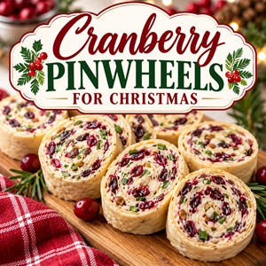 Christmas Cranberry Cream Cheese Pinwheels for Holiday Parties